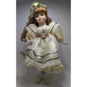 Vanessa Porcelain 15” Doll By Vanessa Ricardi VTG Limited Edition 1997 w/ Stand